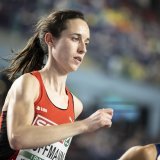 Lore Hoffmann lors des championnats d'Europe en salle au mois de mars